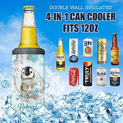 Personalized Stainless Steel Can Cooler, Double Wall Insulated