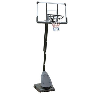 Basketball Hoop, Height Adjustable Pole with Roller Base, Black, 1