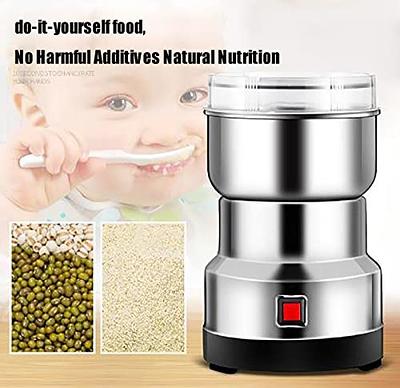 CGOLDENWALL 300g Electric Grain Mill Grinder Safety Upgraded Spice Grinder  Pulverizer Stainless Steel Machine for Dry Spices Herbs Grains Coffee Seeds