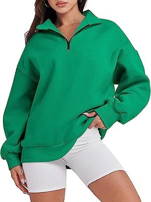 EFAN Womens Oversized Half Zip Pullover Long Sleeve Sweatshirt Quarter Zip Trendy Hoodie Ouffits Teen Girls Fall Y2K Clothes