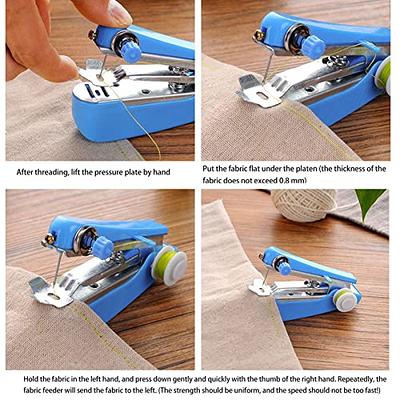 Handheld Sewing Machine, Portable Mini Handheld Stitching Machine,  Household Feeding Sewer Machine for DIY Clothing, Silk, Hem, Curtain,  Fabric - Yahoo Shopping