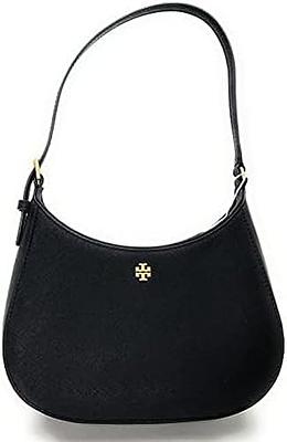 Tory Burch 144688 Thea Flap Black With Gold Hardware Leather Women's Crossbody  Bag, Black: : Fashion