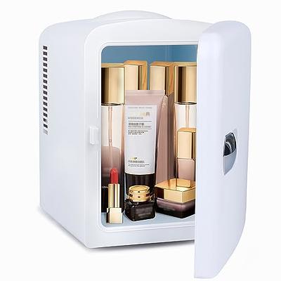 VEVOR Mini Fridge 4 Liter/6 Can Small Refrigerator for Beverage Skincare & Cosmetic AC/DC Cooler & Warmer Mute Portable Tiny Fridge for Bedroom