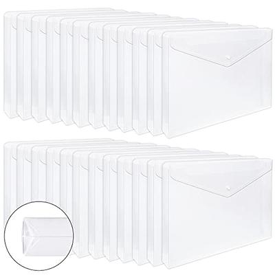 EOOUT 24pcs Clear Envelopes, Expandable Folders for Documents and