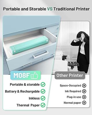 Phomemo M832 Portable Printers Wireless for Travel, Upgrade Bluetooth  Thermal Printer, No Ink Printer Support 8.5'' x 11'' Letter & A4 Thermal  Roll