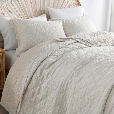 HORIMOTE HOME 100% Linen Front/100% Cotton Back Quilt Set King