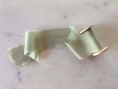 Moss, green silk ribbon – Nettle + Silk