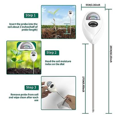 XLUX Long Probe Deep Use Soil Moisture Meter Sensor, Water Monitor  Indicator, Hygrometer for Outdoor Indoor Large Pot Plants, Flower,  Gardening