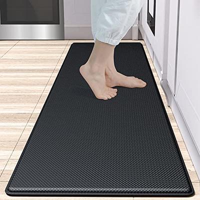 HappyTrends Kitchen Mat,17.3x28+17.3x60 Grey, Cushioned Comfort  Anti-Fatigue Waterproof Floor Mat