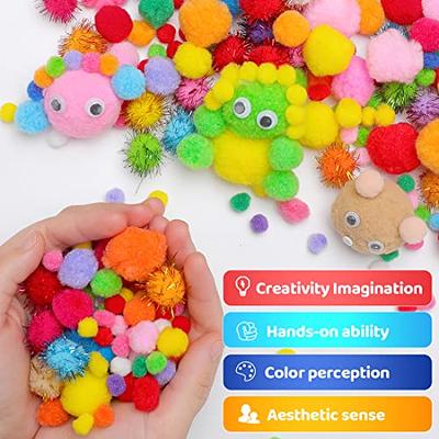 12pcs 6 inch Huge Assorted Pom Poms