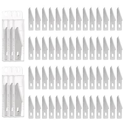 100pcs 60# Steel Metal Spare Blades for Art Craft Hobby Exacto Knife with  Box