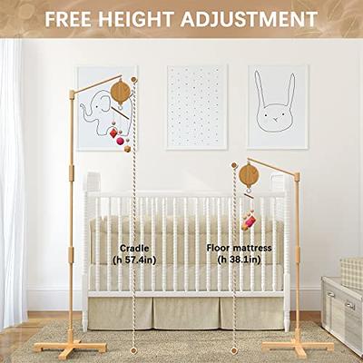  Baby Crib Mobile Arm - HBM 30 Inch Wooden Mobile Arm for Crib  Mobile Hanger for Crib Baby Girl Nursery Decor (Crib Mobile Holder) : Baby