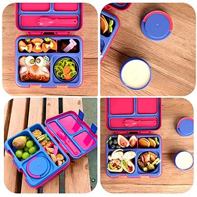  Genteen Kids Lunch Box - Chill Bento Box with 3 Compartments  and Removable Ice Pack for Measl and Snacks,Toddler Lunch Box for  Daycare,School,Leak-Proof,BPA-free,Dishwasher Safe-Blue: Home & Kitchen