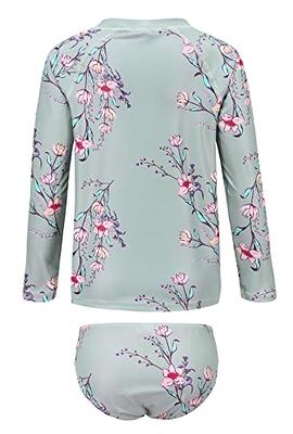 Big Girls Two Piece Rash Guard Swimsuits Set Long Sleeve Bathing Suit with  UPF 50+ Sun Protection Kids Sunsuits Swimwear Set Light Gray Flowers Size  10/8-10 Years - Yahoo Shopping