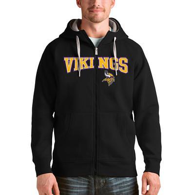 Men's Antigua Black San Francisco 49ers Wordmark Victory Full-Zip Hoodie Size: Small