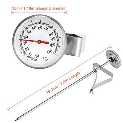 Milk Frothing Thermometer, Instant Read 1.18in Dial Beverage Thermometer,  7.6in Stainless Steel Frothy Milk Thermometer with Triangle Clip, for  Coffee Drinks Chocolate Milk Foam Frothing Accessories - Yahoo Shopping