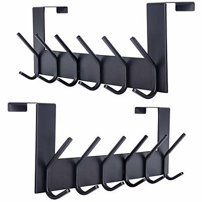 UDENIS Over Door Hanger, Metal Over The Door Hook Rack with 5 Hooks for Hanging  Towel Robe Coat Bathroom Bedroom Black - Yahoo Shopping