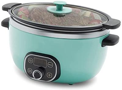 6-Quart Nonstick Electric Slow Cooker - Programmable Ceramic Slow