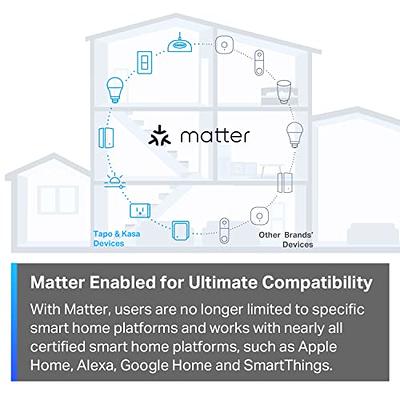 Kasa Matter Smart Plug w/ Energy Monitoring, Compact Design, 15A