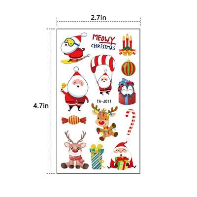 1 Set Christmas Snowflake Reindeer Window Sticker Xmas Ball Santa