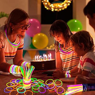 8 Inch Glow in the Dark Light Up Sticks Party Favors, Glow Sticks Party  Supplies 100pk - Glow Party Decorations, Neon Party Glow Necklaces and Glow  Bracelets with Connectors 