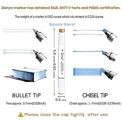 Y YOMA 48 Colors Alcohol Markers Dual Tip Markers Art Markers Set, Unique  Colors (1 Marker Case) Alcohol-based Ink, Fine & Chisel, White Penholder