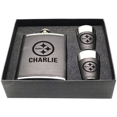 17oz Personalized White Infinity Bottle | Pittsburgh Steelers