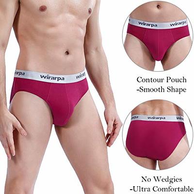 wirarpa Men's Cotton Stretch Briefs Underwear Soft Wide Waistband