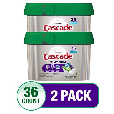 Cascade Platinum ActionPacs Fresh Scent Dishwasher Detergent with Dawn  36-Count (2-Pack) - Yahoo Shopping