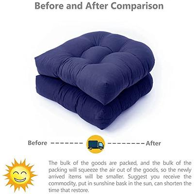 Big Hippo Outdoor Seat/Back Chair Cushion - Tufted High Back Patio Chair  Cushions Soft Thicken Patio Chair Cushion for Indoor, Outdoor, Home Use