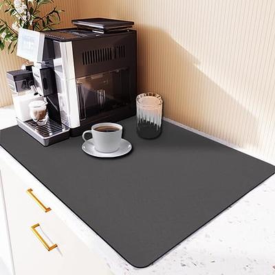 Dish Drying Mat for Kitchen Counter, 24x16 Dish Drying Pad with Non-slip  Rubber Backed, Hide Stain Anti Absorbent for Kitchen Counter, Drying Mat