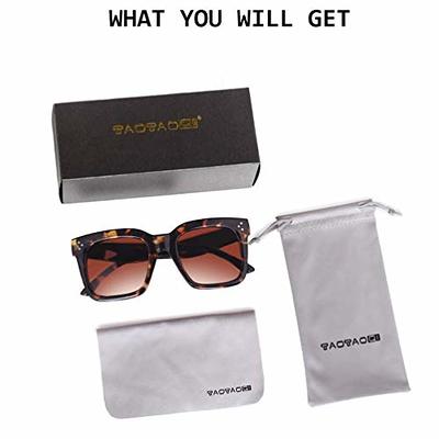 Long Keeper Retro Oversized Square Sunglasses - Women Men Vintage Classic  Metal Frame Flat Lens Glasses UV400 Protection