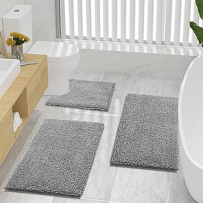  Muddy Mat AS-SEEN-ON-TV Highly Absorbent Microfiber Door Mat  and Pet Rug, Non Slip Thick Washable Area and Bath Mat Soft Chenille for  Kitchen Bathroom Bedroom Indoor and Outdoor - Grey Medium