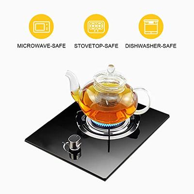 Clear Glass Teapot with Removable Infuser, Blooming and Loose Leaf Tea  Maker,1000ml/33.8oz 