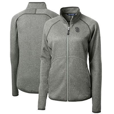 San Francisco 49ers Cutter & Buck Women's Mainsail Sweater-Knit Full-Zip  Jacket - Heathered Gray