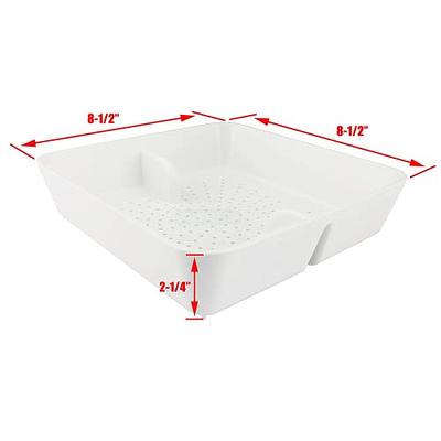 Leyso Stainless Steel Compartment ETL Certified Drop-In Sink Drain Bas