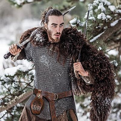  BEACANDY Men's Renaissance Viking Costume with Leather