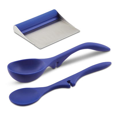 Martha Stewart Everyday Gray Silicone Kitchen Scraper Utensil