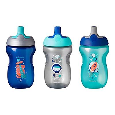 Piifur Weighted Straw Sippy Cup with Strap, Spill Proof Sippy Cups for Baby  2 Year Old, Trainer Cup for Toddlers, 10oz/300ml, Blue