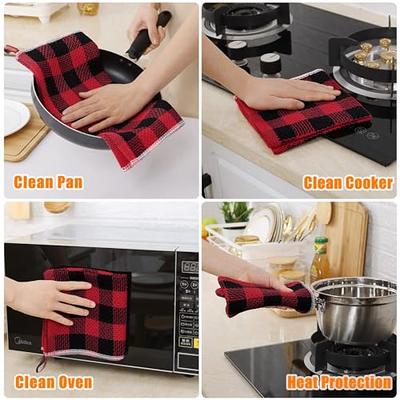 Cotton Buffalo Plaid Kitchen Towels Super Soft and Absorbent Dish