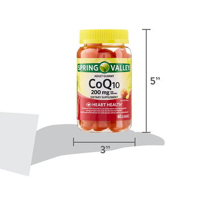 Spring Valley CoQ10 Adult Gummies, 200 mg, 60 Count - Yahoo Shopping