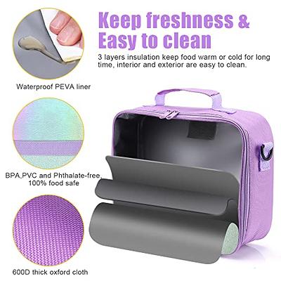 Cerbonny Insulated Kids Lunch Box/Bag for School with Adjustable Shoulder  Strap&Bottle Holder For Girls with Durable Zipper Pockets ,Keep Food  Cold&Warm for Long Time, Crystal Purple - Yahoo Shopping