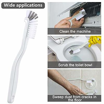 1pc White Hard Bristle Cleaning Brush For Bathroom, Toilet, Sink