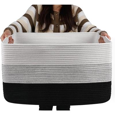 13 Decorative Coiled Rope Square Base Tapered Basket Small White -  Brightroom™