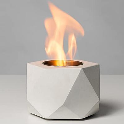 KIZZBY Table Top Fire Pit Bowl - Concrete Tabletop Fireplace