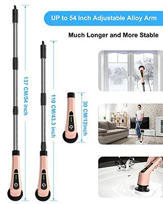 Leebein Electric Spin Scrubber, Cordless Cleaning Brush with 8 Replaceable  Brush Heads, Adjustable Extension Handle, 2 Speeds & Remote Control,Power Cleaning  Brush for Bathroom