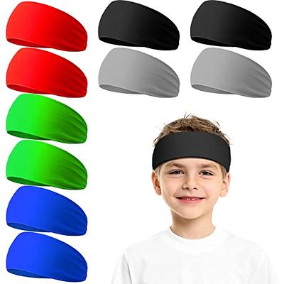 10 Pieces Boys Headbands Athletic Sweatbands 16 inch Elastic