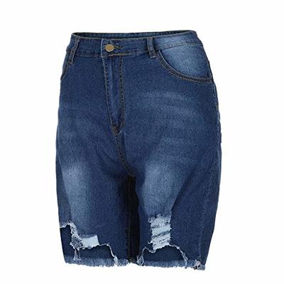 Women Pants Shorts Destroyed Leggings Elastic Women Denim Jeans Pants Hole  Ripped Short Women's Jeans Jean Jacket with Hoodie Women Extra Small 