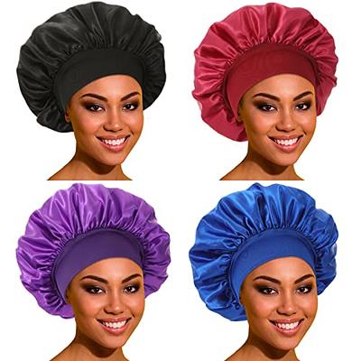 Satin Bonnet for Natural Hair Bonnets for Black Women Silk Bonnet for Curly  Hair Cap for Sleeping Silk Hair Wrap for Sleeping