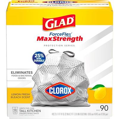 Glad ForceFlex MaxStrength 20-Gallons Febreze Fresh Clean Gray Plastic  Kitchen Drawstring Trash Bag (30-Count)